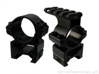 Anel 25 mm Weaver Alta com Trilho — Peças Internas (AEG) — Airsoft Market PT