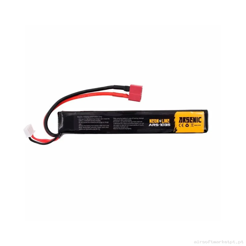 Batería Lipo Arsenic 7.4v 1300 mah 25c-50c T-Dean — Baterias & Carregadores — Airsoft Market PT (foto 2)