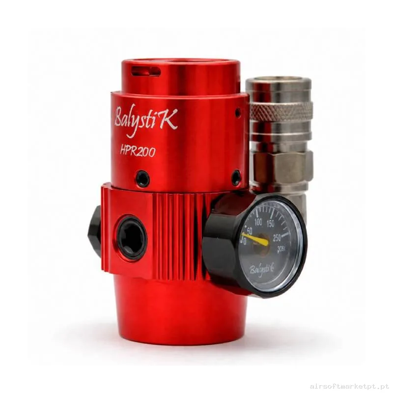 Regulador HPA Balystik Hpr200 Us 0-200 Psi vermelho Inferno — HPA & Linhas — Airsoft Market PT