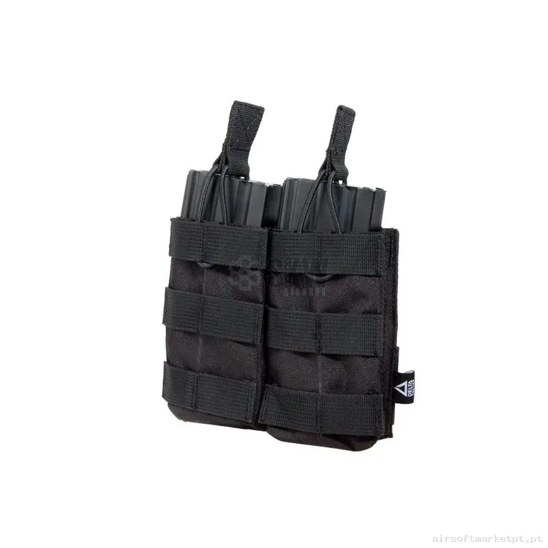 Pouch M4 Molle Doble Delta Tactics - Negro — Coletes & Rigs — Airsoft Market PT