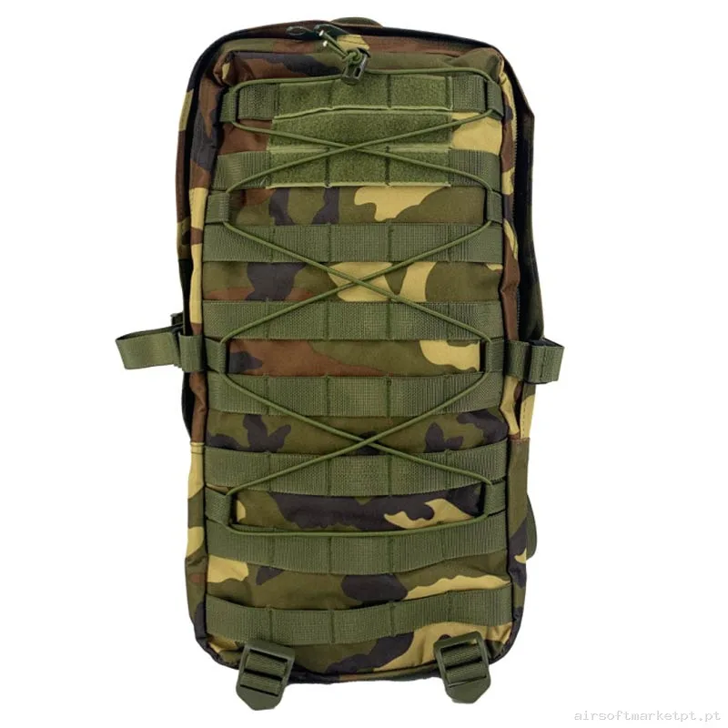 Mochila Tática MOLLE Sixmm Ads Backpack 30-35L Woodland — Sacos & Mochilas — Airsoft Market PT