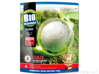 Bbs Muniçao 0,23 Bio G&G — Munição (BBs) — Airsoft Market PT (foto 2)