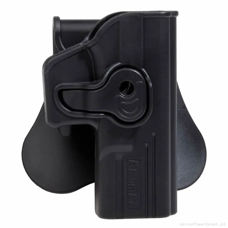 Coldre Rígido Glock Amomax Rot 360 preto — Coletes & Rigs — Airsoft Market PT