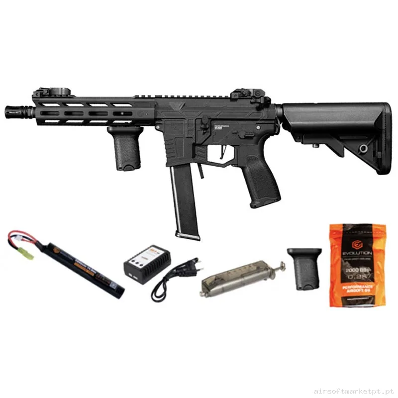 Réplica airsoft AEG M4 Evolution Reaper S Emr Carbontech Combo preta — Rifles de Assalto (AR/M4/AK) — Airsoft Market PT