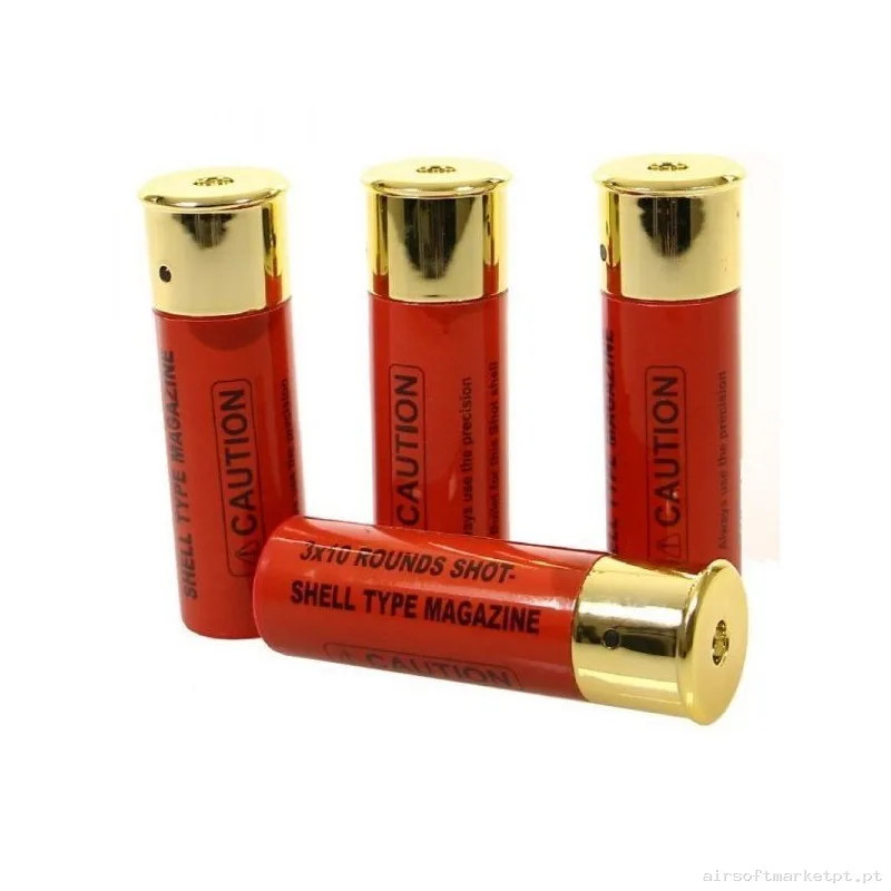 CARTUCHOS ESCOPETA ASG 30RDS 4PCS ROJOS — Carregadores / Magazines — Airsoft Market PT