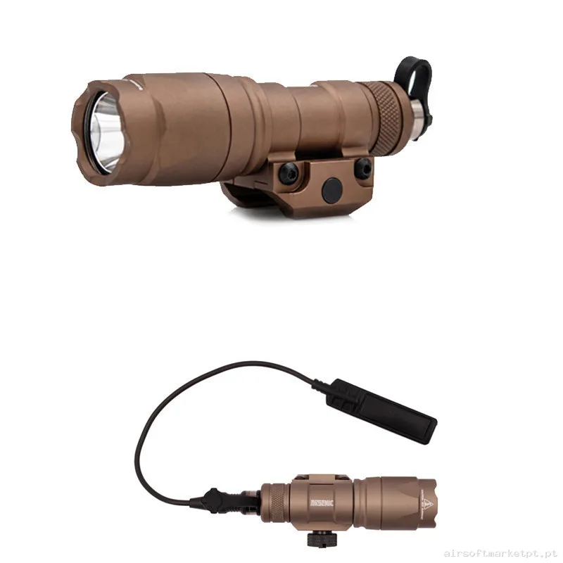 Linterna Táctica Arsenic Con Pulsador 280 Lumenes AS300A Tan — Lanternas & Lasers — Airsoft Market PT