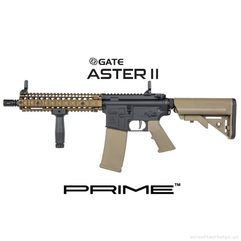 RÉPLICA AEG MK18 DANIEL DEFENSE SA-P19 PRIME ASTER II MOTOR BRUSHLESS SPECNA ARMS NEGRA/BRONCE — Rifles de Assalto (AR/M4/AK) — Airsoft Market PT