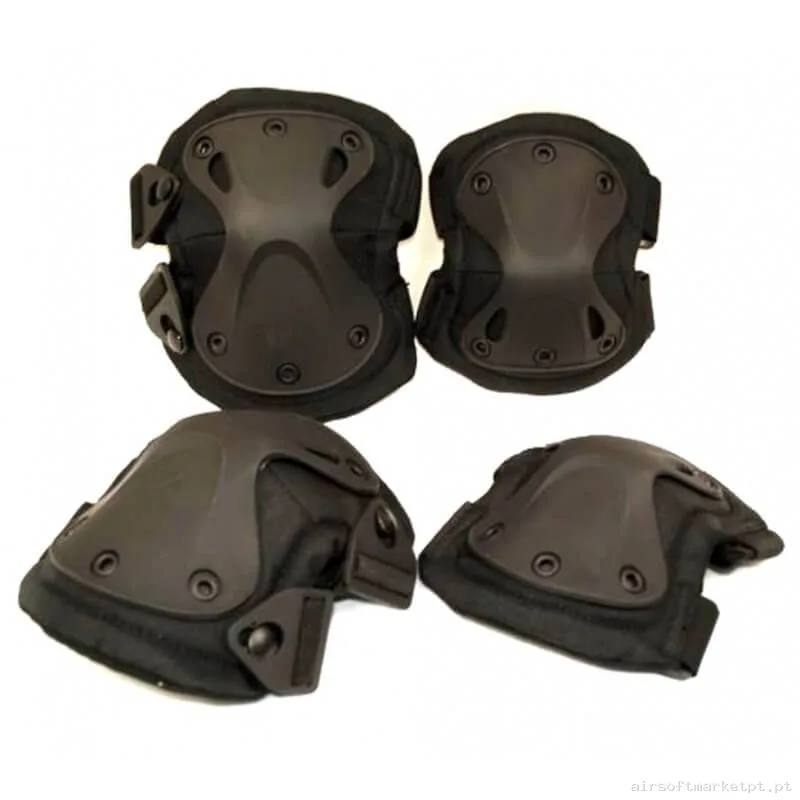 Joelheiras e Cotoveleiras Oem Transformer Negras — Vestuário (Fardas) — Airsoft Market PT