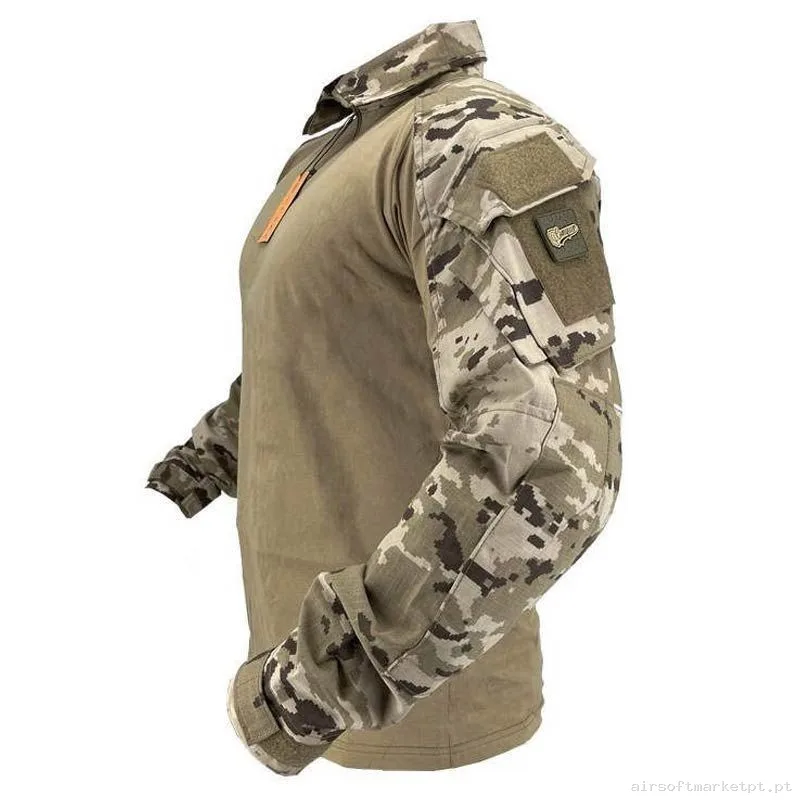 Camiseta Combate Conquer Dlx Arido Pixelado - M — Vestuário (Fardas) — Airsoft Market PT (foto 4)