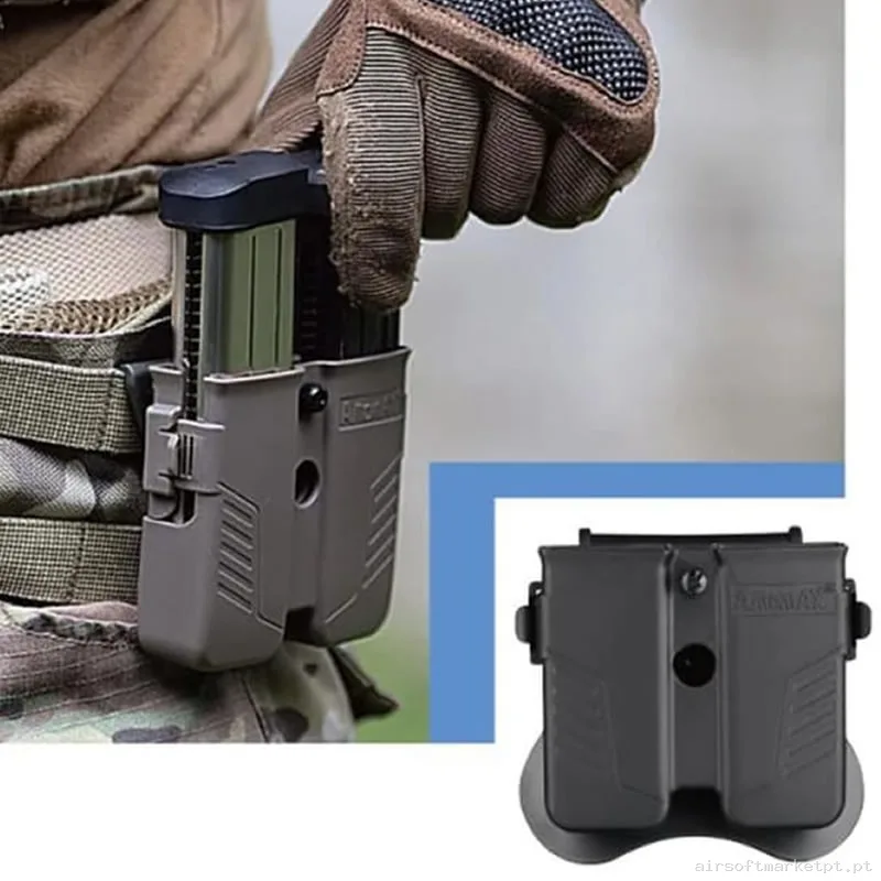 Portacargador Doble Pistola Rigida Amomax Universal Am-Mpu Negra — Coletes & Rigs — Airsoft Market PT (foto 3)