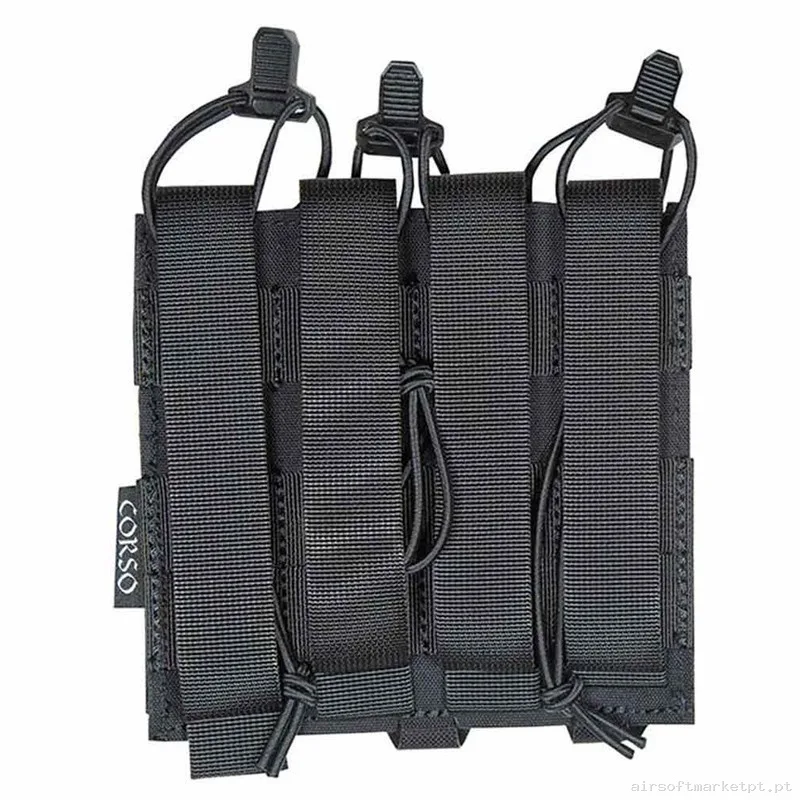 Pouch Corso Cargador Mp5 Mp7 Triple Dagger Láser Negro — Coletes & Rigs — Airsoft Market PT (foto 2)