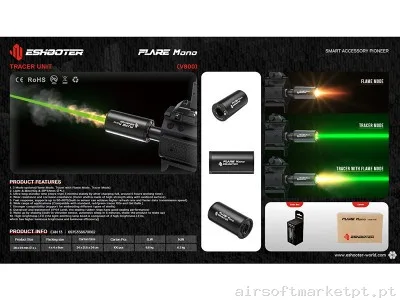 Traçador Unit Flare Mono V800 E-Shooter — Supressores & Tracers — Airsoft Market PT (foto 3)