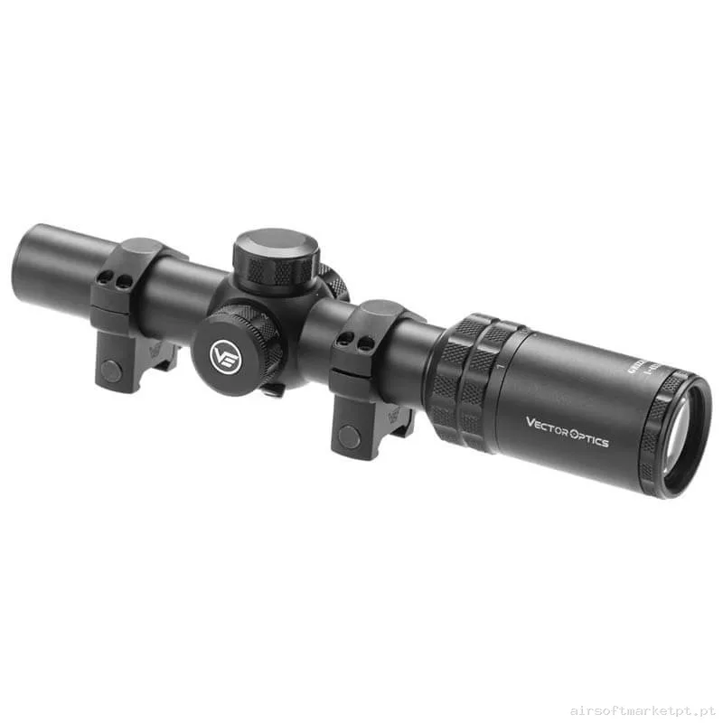 Mira telescópica 1-4X24 Vector Optics Grizzly negra — Miras & Ópticas — Airsoft Market PT