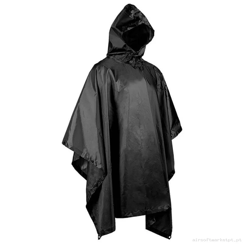 Poncho Impermeável Mil-Tec Basic Pe R/S negro — Vestuário (Fardas) — Airsoft Market PT