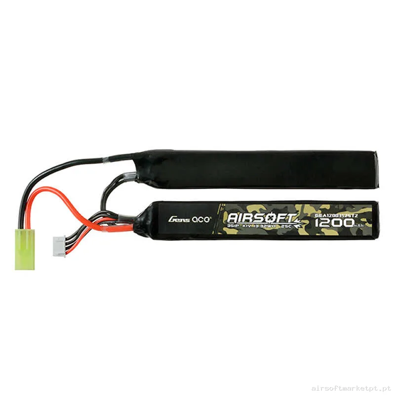 Bateria Lipo Nunchuk Doble Gens Ace 1200mah 11.1v 25c — Baterias & Carregadores — Airsoft Market PT
