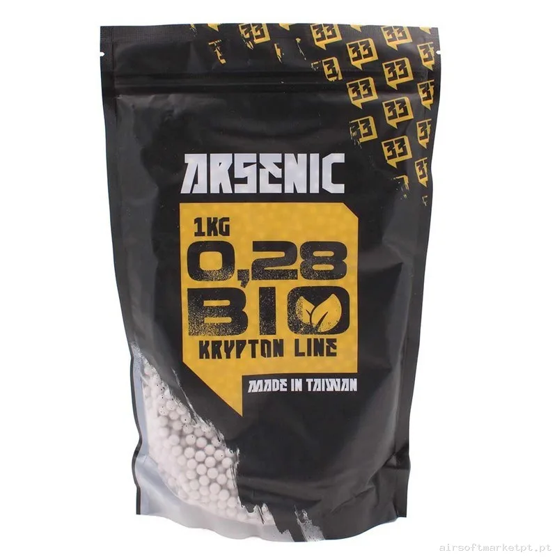 Bolas Arsenic Krypton Bio 0.28g 1kg Blanca — Munição (BBs) — Airsoft Market PT