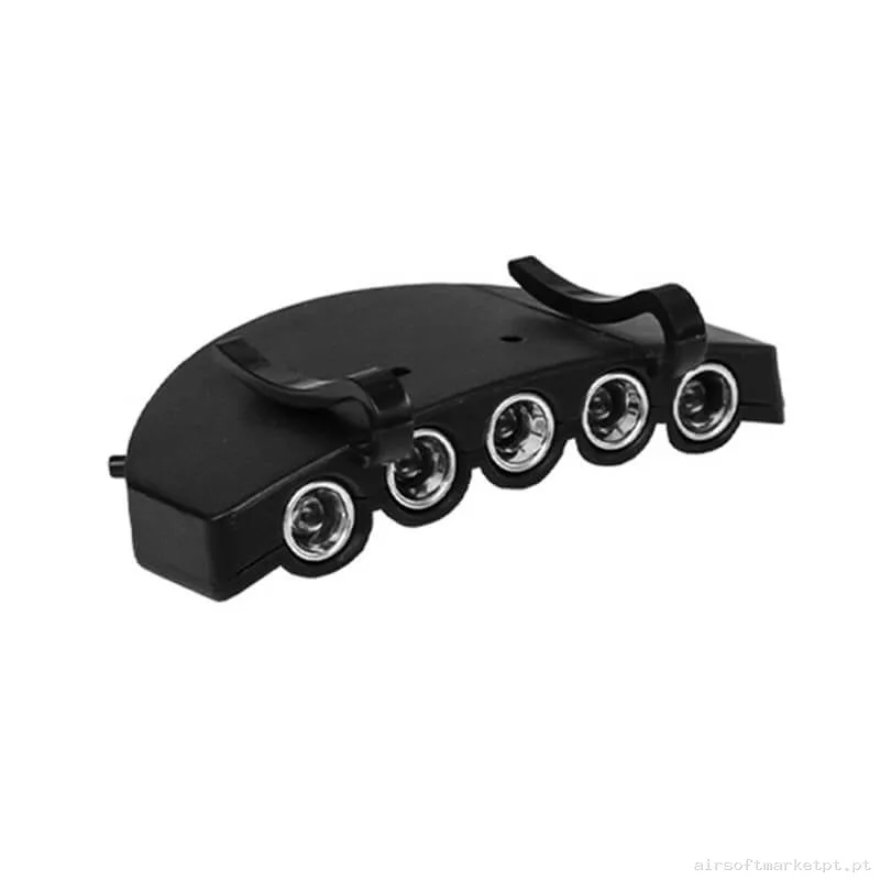 Lanterna para Boné Mil-Tec Cap Light 5 LED preta — Lanternas & Lasers — Airsoft Market PT