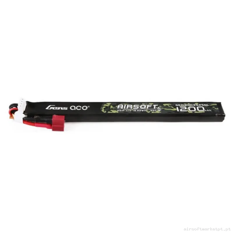 Bateria Lipo Stick Gens Ace Slim 1200mah 11.1v 25c (T-Plug) — Baterias & Carregadores — Airsoft Market PT