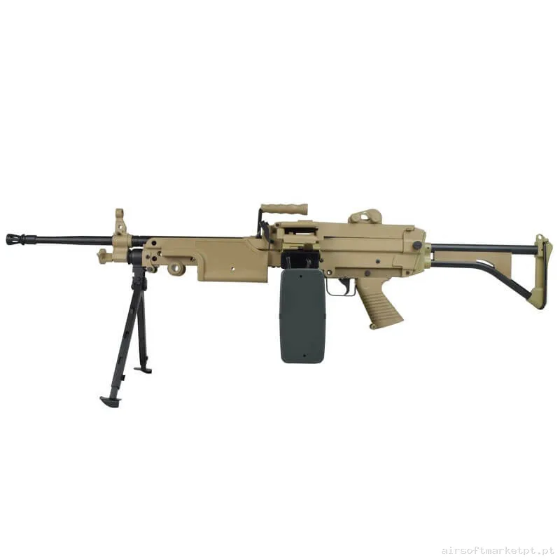 Réplica AEG LMG A&k M249 Mk1 Polimero Dark Earth — Support Guns (LMG) — Airsoft Market PT