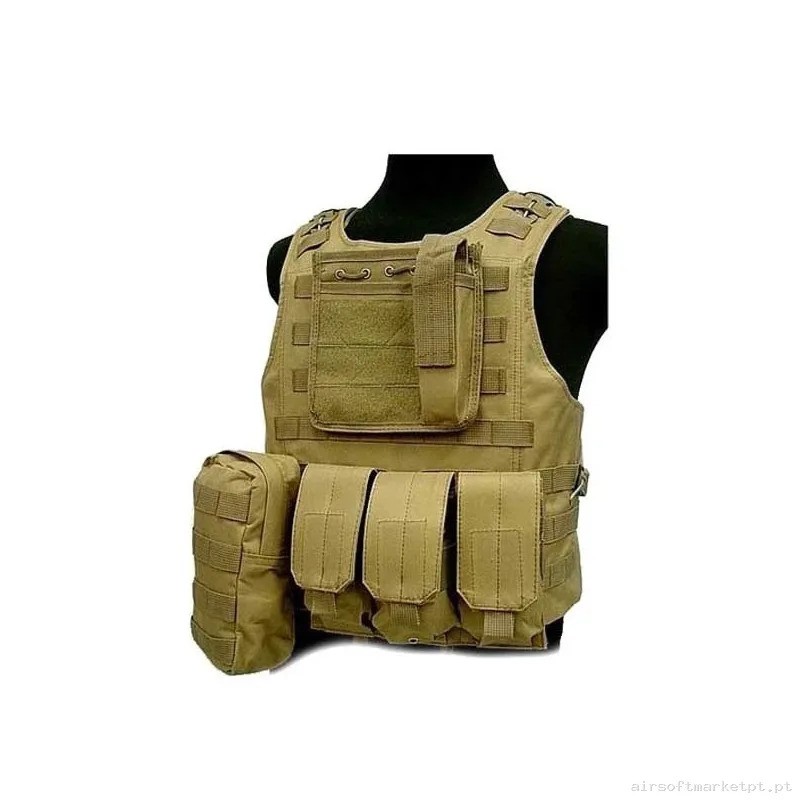 Chaleco Airsoft FSBE - Tan — Coletes & Rigs — Airsoft Market PT