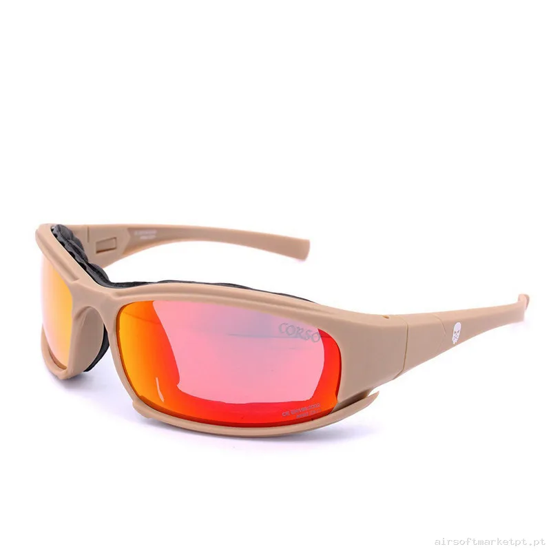 Gafa Corso Revenge Deck 4 Lentes Intercambiables Coyote — Proteção Ocular & Facial — Airsoft Market PT
