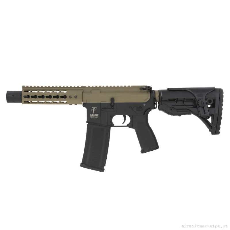 Réplica airsoft AEG M4 Saigo Kenji Zero Fighter 3 ETU negra/Tan — Rifles de Assalto (AR/M4/AK) — Airsoft Market PT