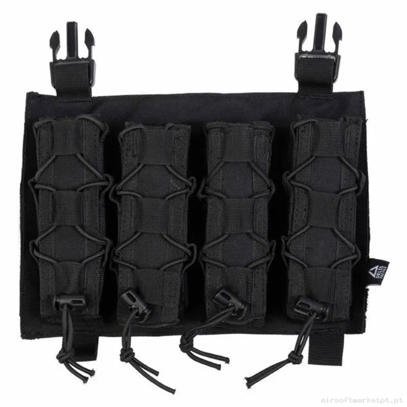 Pouch Magazine Pouch Cuadruple Mp5/Mp7 Delta Tactics Force Detachable negro — Coletes & Rigs — Airsoft Market PT