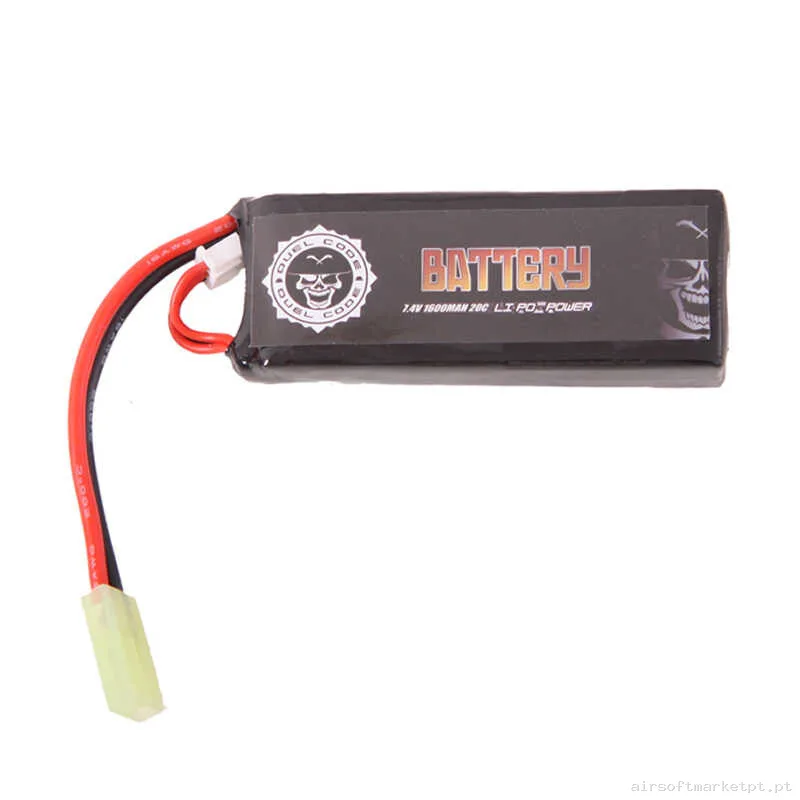 Bateria Lipo Stick Duel Code 1600mah 7.4v 20c — Baterias & Carregadores — Airsoft Market PT