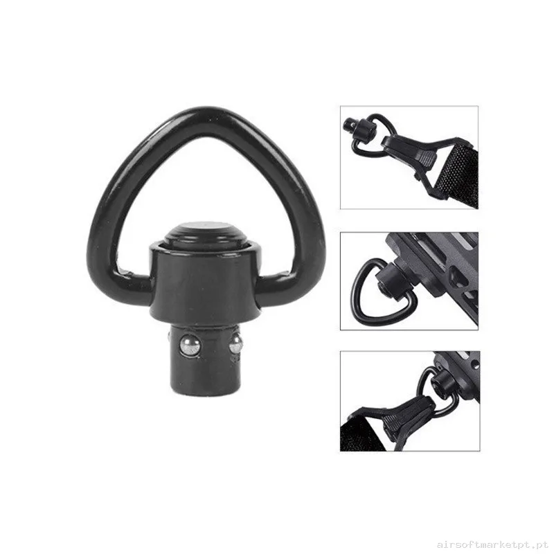 ENGANCHE QD SLING SWIVEL ZW-2 NEGRO — Peças Internas (AEG) — Airsoft Market PT