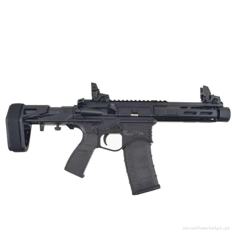 Replica Pdw Eagle 6.5'' Gbb Golden Negro — Rifles de Assalto (AR/M4/AK) — Airsoft Market PT