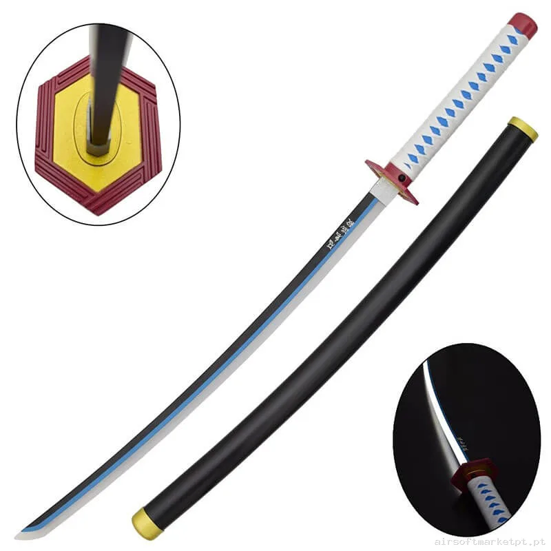Katana Ornamental Estilo Kimetsu No Yaiba Zs654gd com Luz LED — Ferramentas — Airsoft Market PT