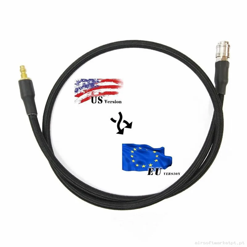 Adaptador de linha Balystik preto HPA Us-Eu — HPA & Linhas — Airsoft Market PT