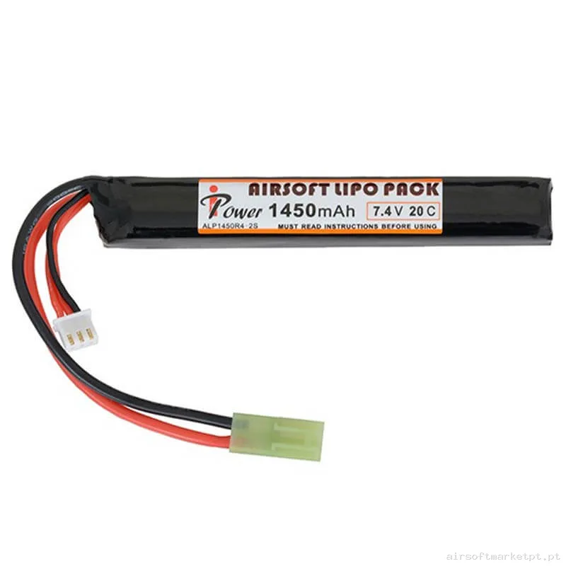 Bateria Lipo Stick Ipower 1450mah 7.4v 20c — Baterias & Carregadores — Airsoft Market PT