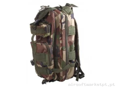 Mochila Combate Compact Delta Tactics Woodland — Sacos & Mochilas — Airsoft Market PT