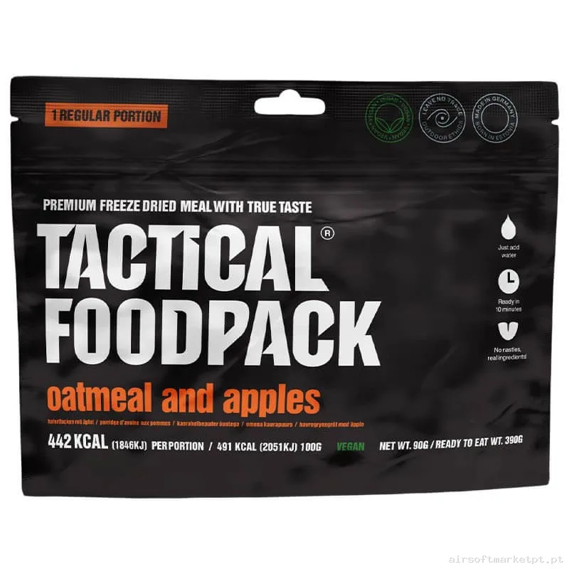 Comida Tactical Foodpack Desayuno Avena com Maçã (Vegano) — Outros — Airsoft Market PT