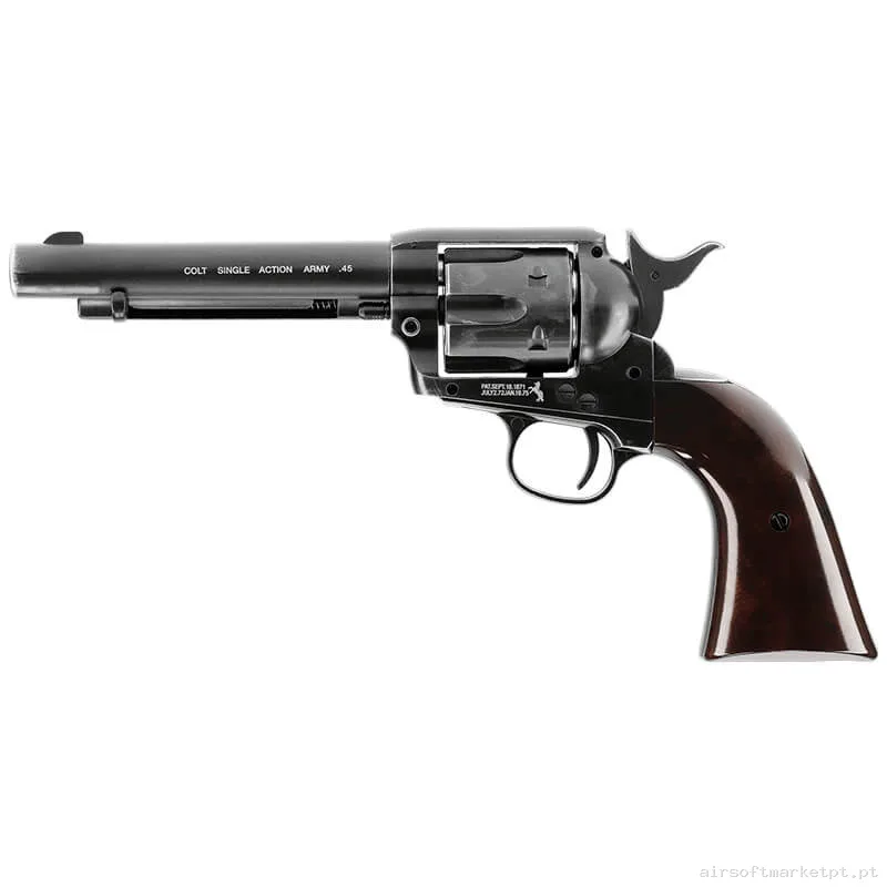Airgun CO2 4.5mm Revolver Umarex Colt Saa .45 5,5" Prata — Pistolas — Airsoft Market PT