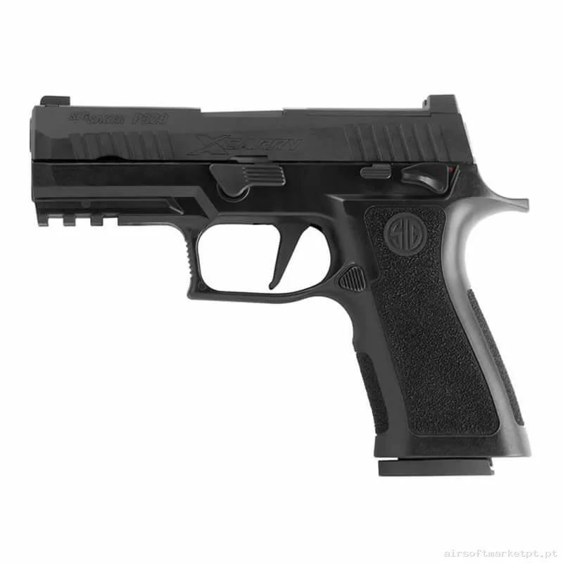 Réplica GBB Pistola P320 Sig Sauer X Carry Full Metal preta — Pistolas — Airsoft Market PT