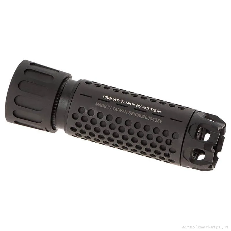 Externo Supressor Trazador Acetech Predator Mkiii com Bifrost M negro — Acessórios & Componentes — Airsoft Market PT