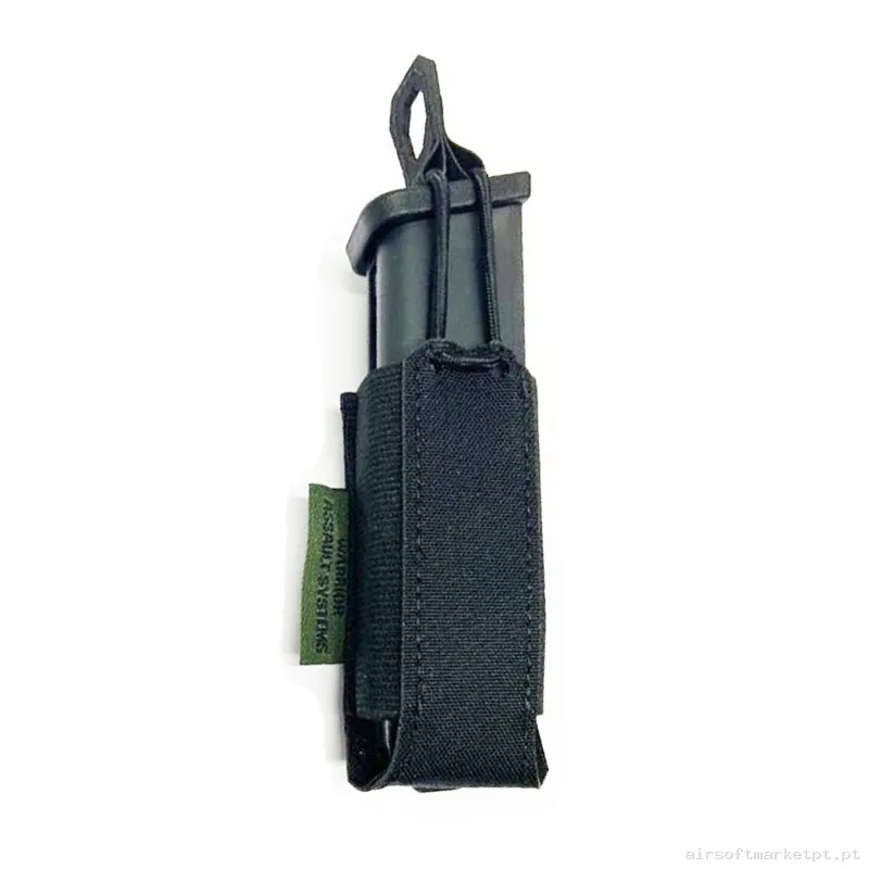 Pouch Magazine Pouch Pistola 9mm Warrior Assault Láser Cut Single Bungee negro — Carregadores / Magazines — Airsoft Market PT