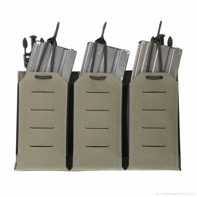 Pouch Magazine Pouch Triple M4 Warrior Assault Laser Cut Open Top Detachable Ranger Green — Coletes & Rigs — Airsoft Market PT