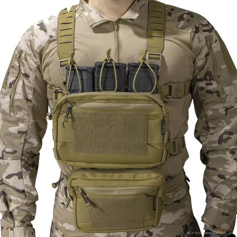 Chest Rig Corso Flint Mk1 Corte Láser Coyote — Coletes & Rigs — Airsoft Market PT