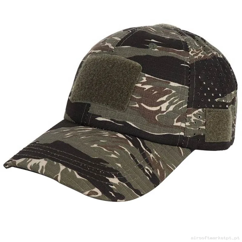 Gorra Beisbol Velcro Combat Zone 2025 Cap Tiger Stripe — Proteção Ocular & Facial — Airsoft Market PT
