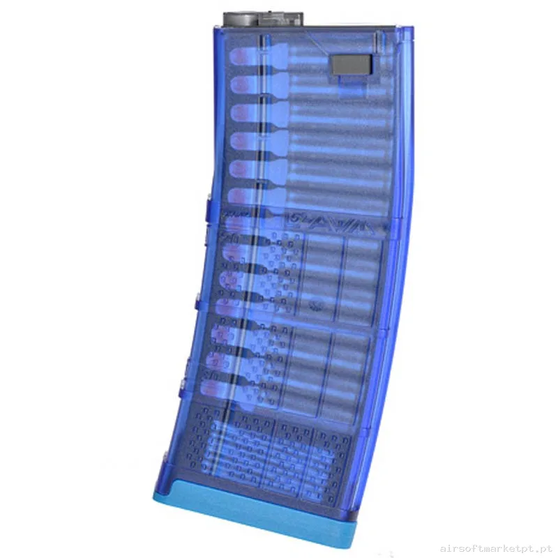 Magazine Réplica Midcap M4 Cyma Lancer L5awm Polimero 180 Bbs azul (5.56x45) — Carregadores / Magazines — Airsoft Market PT