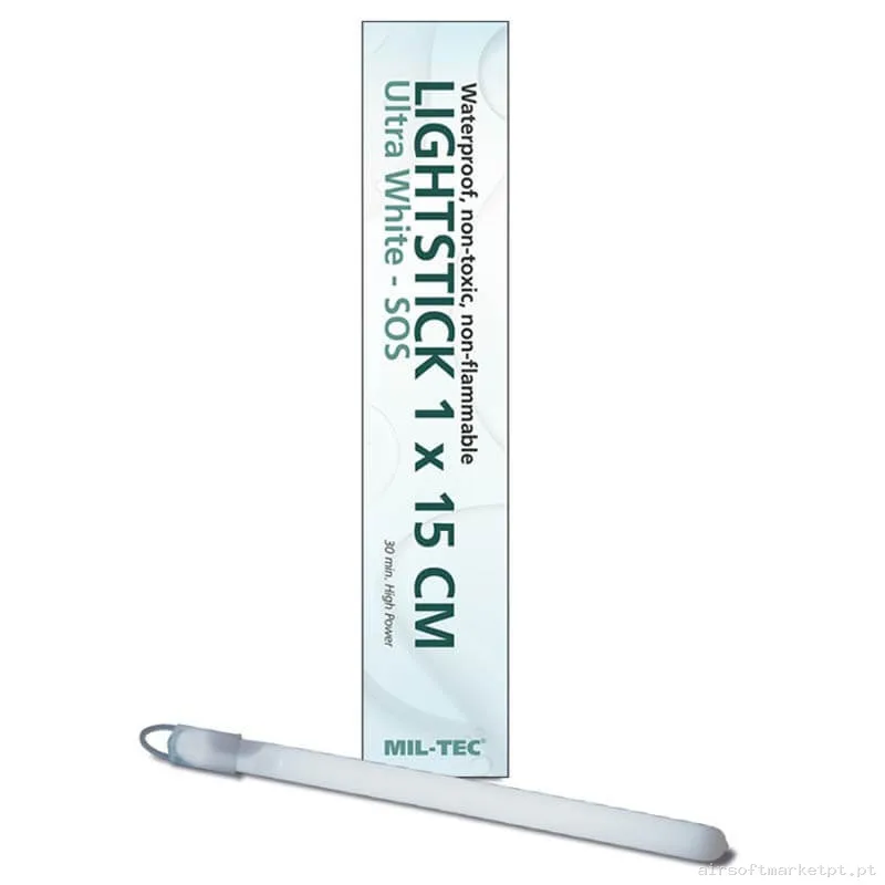 Luz Química 6" Mil-Tec Ultra branca — Lanternas & Lasers — Airsoft Market PT