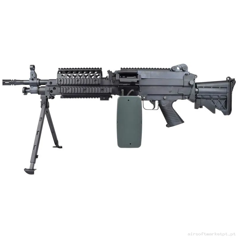 Réplica AEG LMG A&K Mk46p Polimero negra — Support Guns (LMG) — Airsoft Market PT