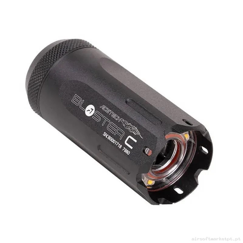 Externo Supressor Trazador Acetech Blaster C negro (Simulador de Fogonazo) — Acessórios & Componentes — Airsoft Market PT