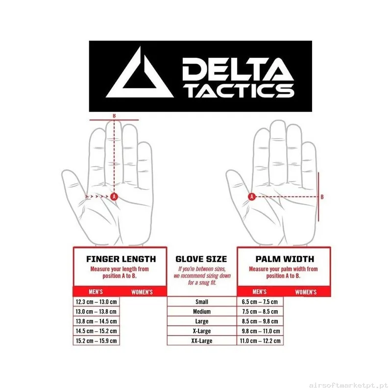 Guantes Delta Tactics Strike - Negro - XL — Gear Táctico — Airsoft Market PT (foto 3)