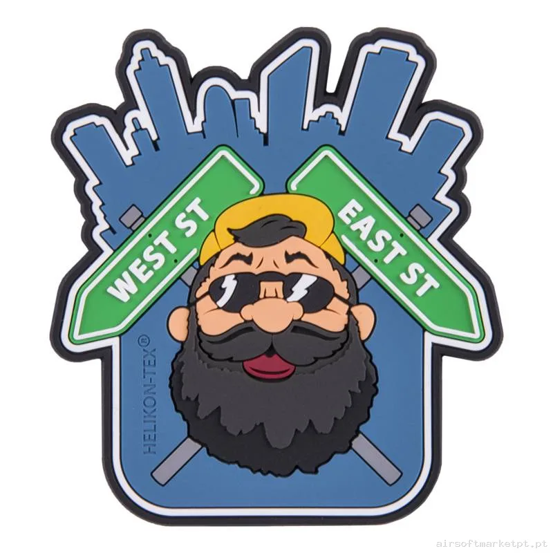 Parche Hop up bucking Helikon-Tex Beardman Urban azul — Patches & Decoração — Airsoft Market PT