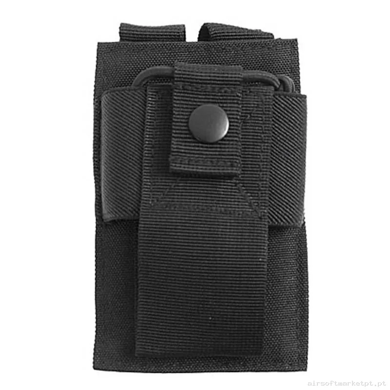 Pouch Portaradio Oem Corto negro — Coletes & Rigs — Airsoft Market PT