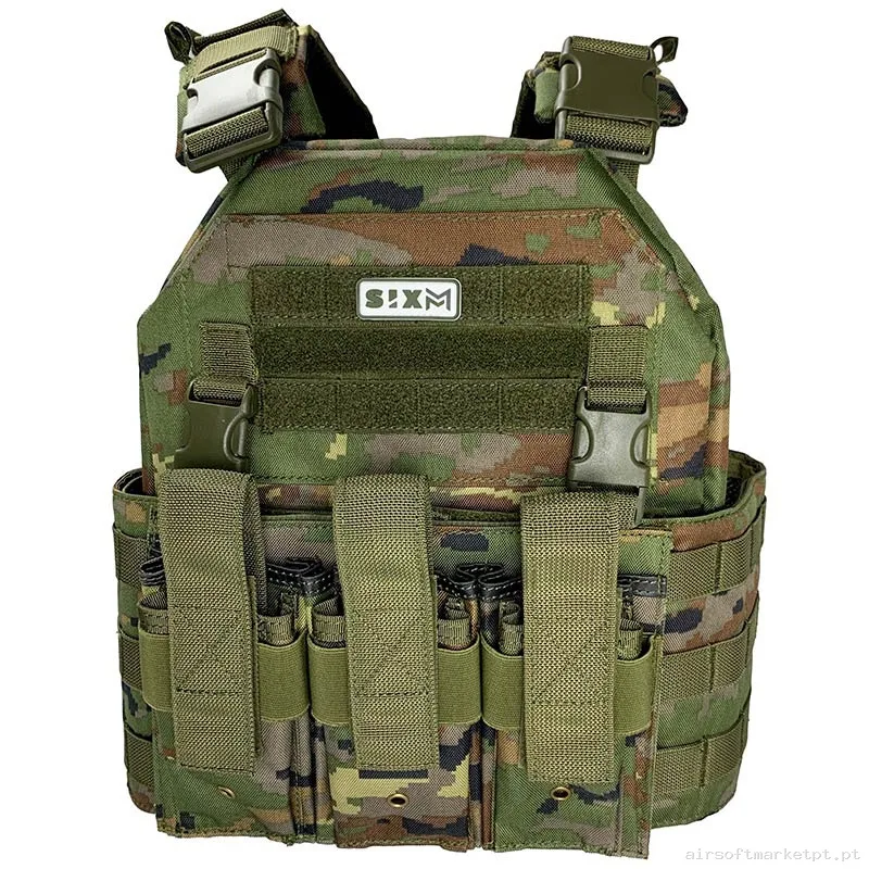 Colete Sixmm 036m Boscoso Pixelado — Coletes & Rigs — Airsoft Market PT